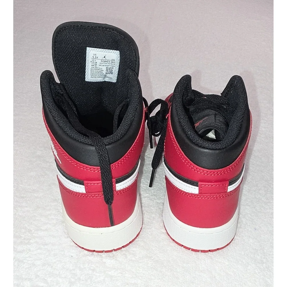 Nike Air Jordan 1 Mid GS – Black/Red/White – Size 5.5Y – Brand New